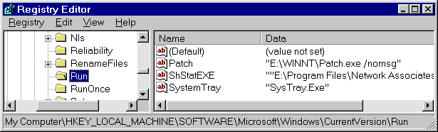 registry editor