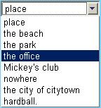 Selecting option