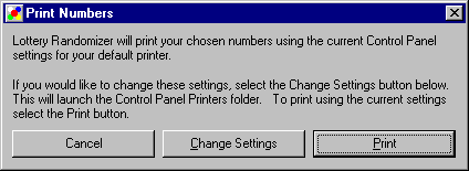 Print Numbers Window