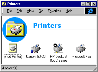 Windows Control Panel Printers Folder