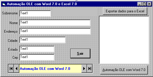 Automao OLE com Word 7.0 e Excel 7.0