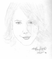 Drawing of Drew Barrymore - By Kahyen