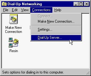 Opening Dial-Up-Server