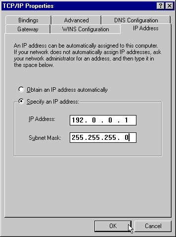 Configuring TCP/IP Properties