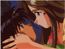 Keiichi and Belldandy Kissing