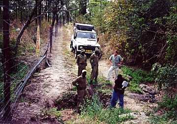 Building a road in Liwonde National Park