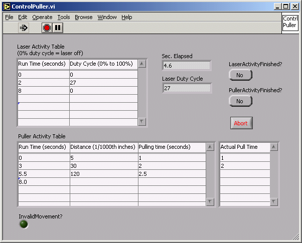 Laser Puller Control