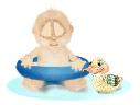 Baby swimming