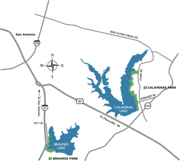 Braunig Lake & Calaveras Lake