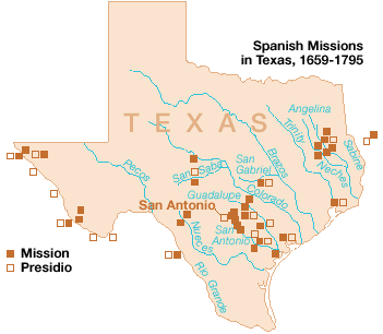 Texas Missions Map