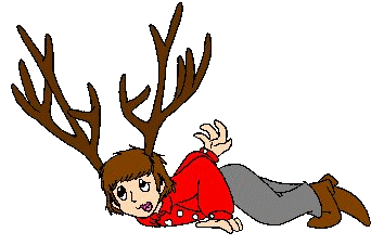 Micky having antler troubles.