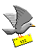 bird with mail