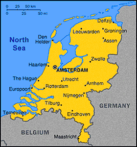 Mapa da Holanda