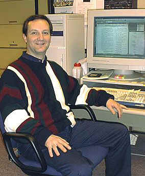Bill in his cubicle