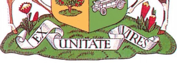 proteas in the compartment of the arms of the Union of South Africa