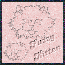 Fuzzy Kitten Cutout