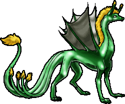 [ Green-Yellow Kitsune Fivetails ]
