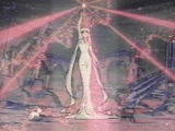 The power of the Crystal covered the moon with its light...