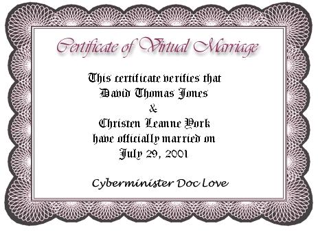 I got virtually married to Davy!