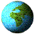 spinning, animated globe world