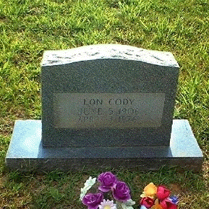 Headstone for Lon Cody