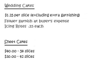 Pricing information.