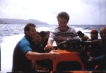 Clive Brockdorff on his RIB