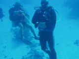 Mario Mifsud on tow by Emperor Divers Instructor after all efforts to keep him alongside proved fruitless.