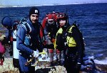 Divers kitting up