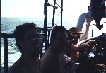 Divers returning from a boat dive