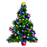 Decorated, Lit Christmas Tree