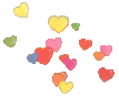 colored hearts