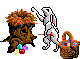 rabbit shining eggs
