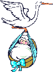 stork with baby