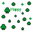 circle of shamrocks