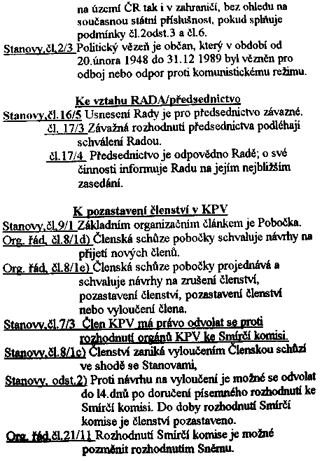 stanovy KPV
