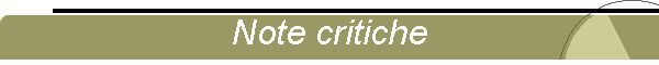 Note critiche