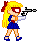 i colorized the sailor V from the gameboy game, and here she is :)