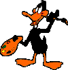 Daffy Duck with palette, animated