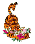 Tigger in flowers