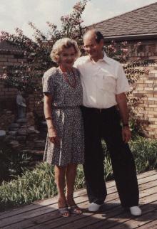 Maria and Carl outside