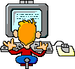 Harry at his computer