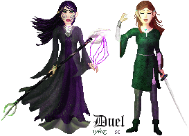 A Salli-Sarah collaboration, which I do not intend to explain.  I did the doll on the right, and the bases are by Sarah.