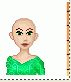 Hmm, she's bald...