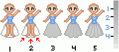 it's a very big skirt - for a sprite