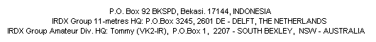 International Radio Group Address