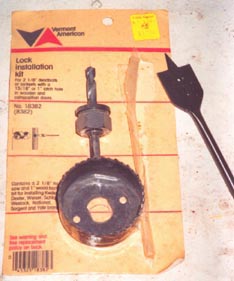 The 1" drill bit from a door knob kit