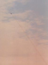 Cherry Coke rocket in flight