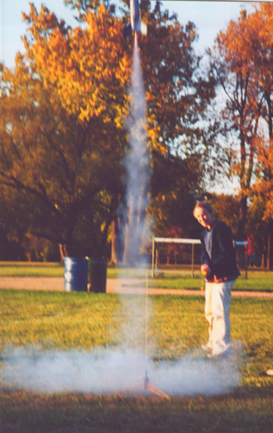 Rebuilt Fat Boy in flight 10/11/99