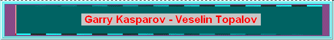 Welcome to MY web page on the 1st greatest game of chess ever played. Many hours of work went into bringing you this page. I hope you enjoy it. (page-banner, kas-top1.gif; 04 KB)